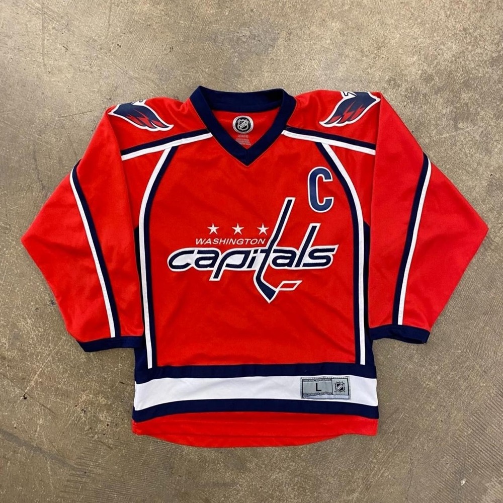 Vintage Washington Capitals Alex Ovechkin NHL Hockey Jersey Youth Large
